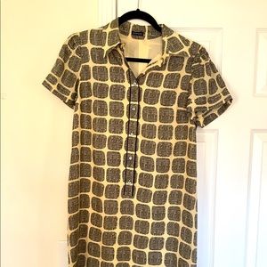 Magaschoni button front shift dress